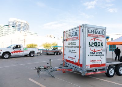 U-Box container on a U-Haul UB Trailer.